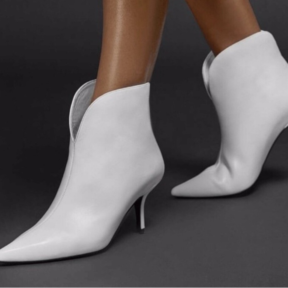 Anine Bing Annabelle White Heeled Boots